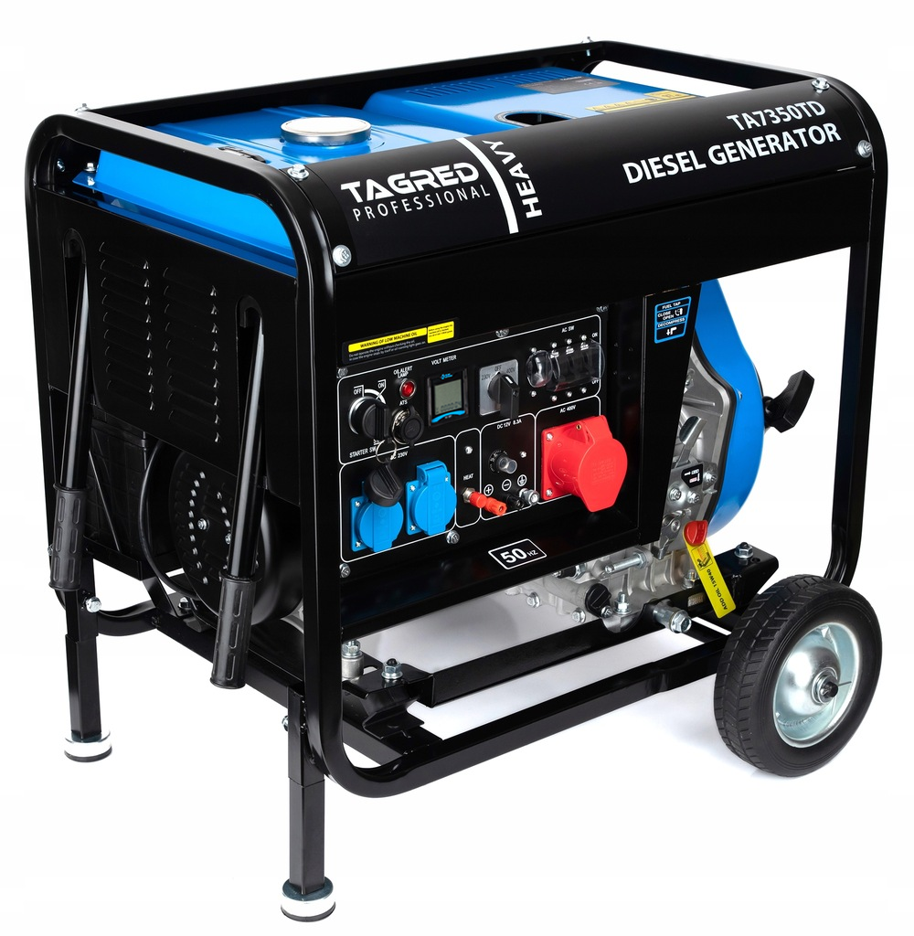 Třífázový dieselový generátor TAGRED, max. výkon 5 000 W, 230/400 V, AVR