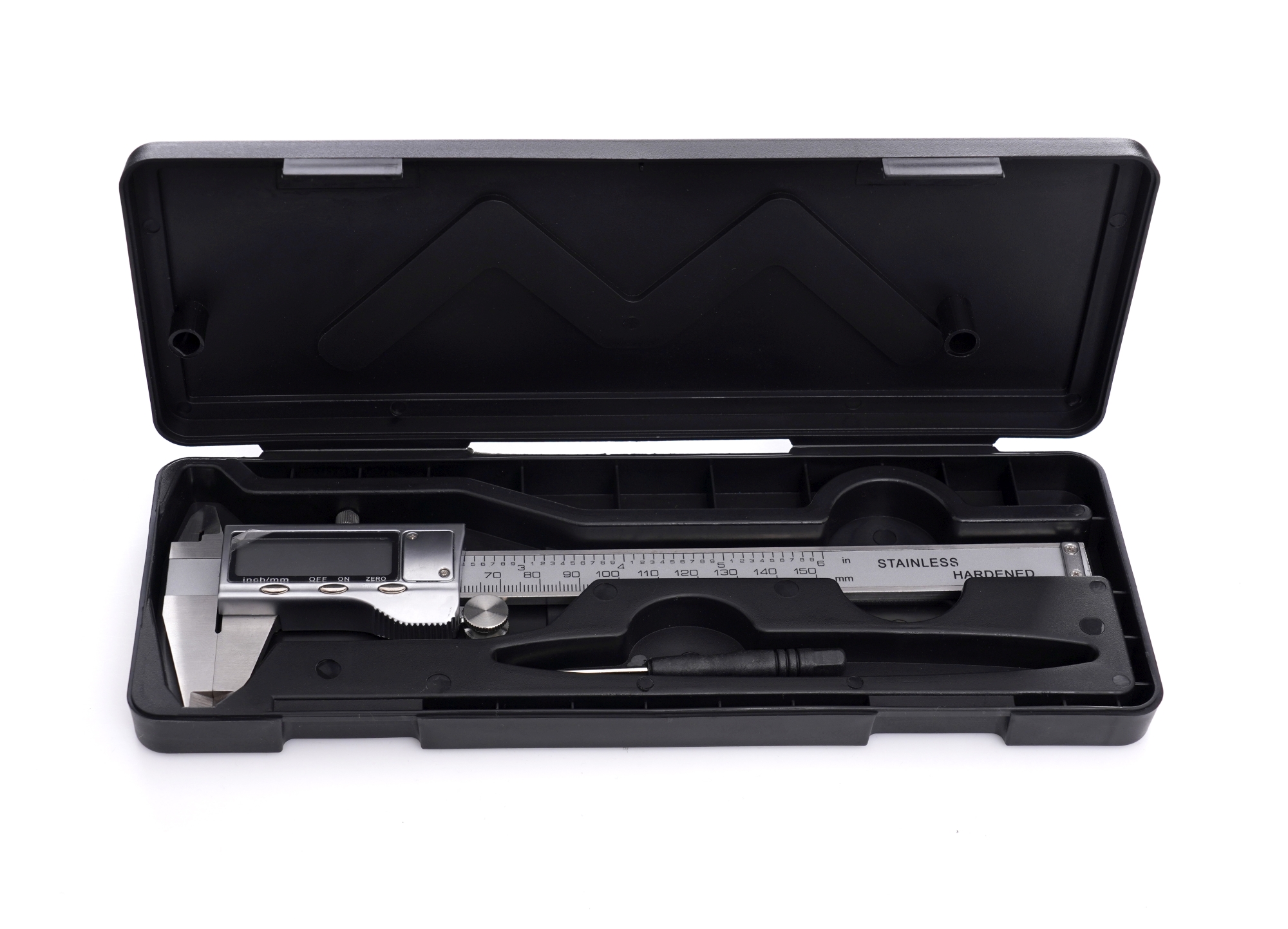 Digitální posuvné měřítko z nerezové oceli 0 – 150 mm s pouzdrem