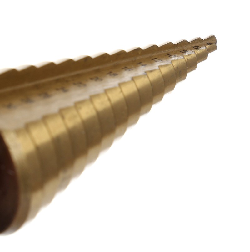 Sada stupňovitých kuželových vrtáků 4 – 32 mm, 4 ks