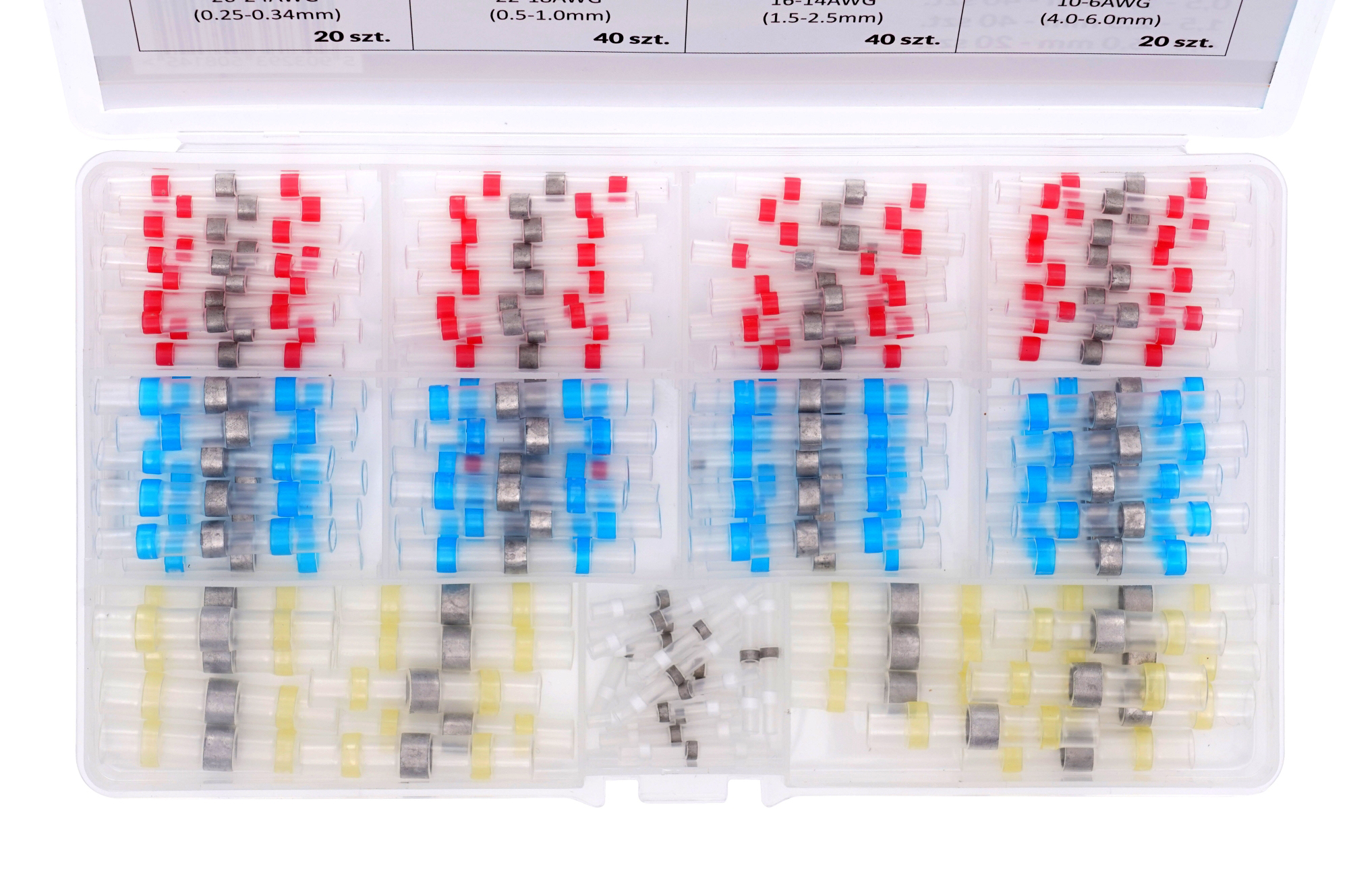 Smršťovací pájecí spojky s cínem, vodotěsné, 120 ks
