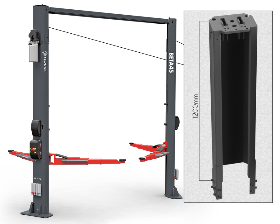 SET Dvousloupový zvedák BETA45 + prodloužení sloupů 1200 mm