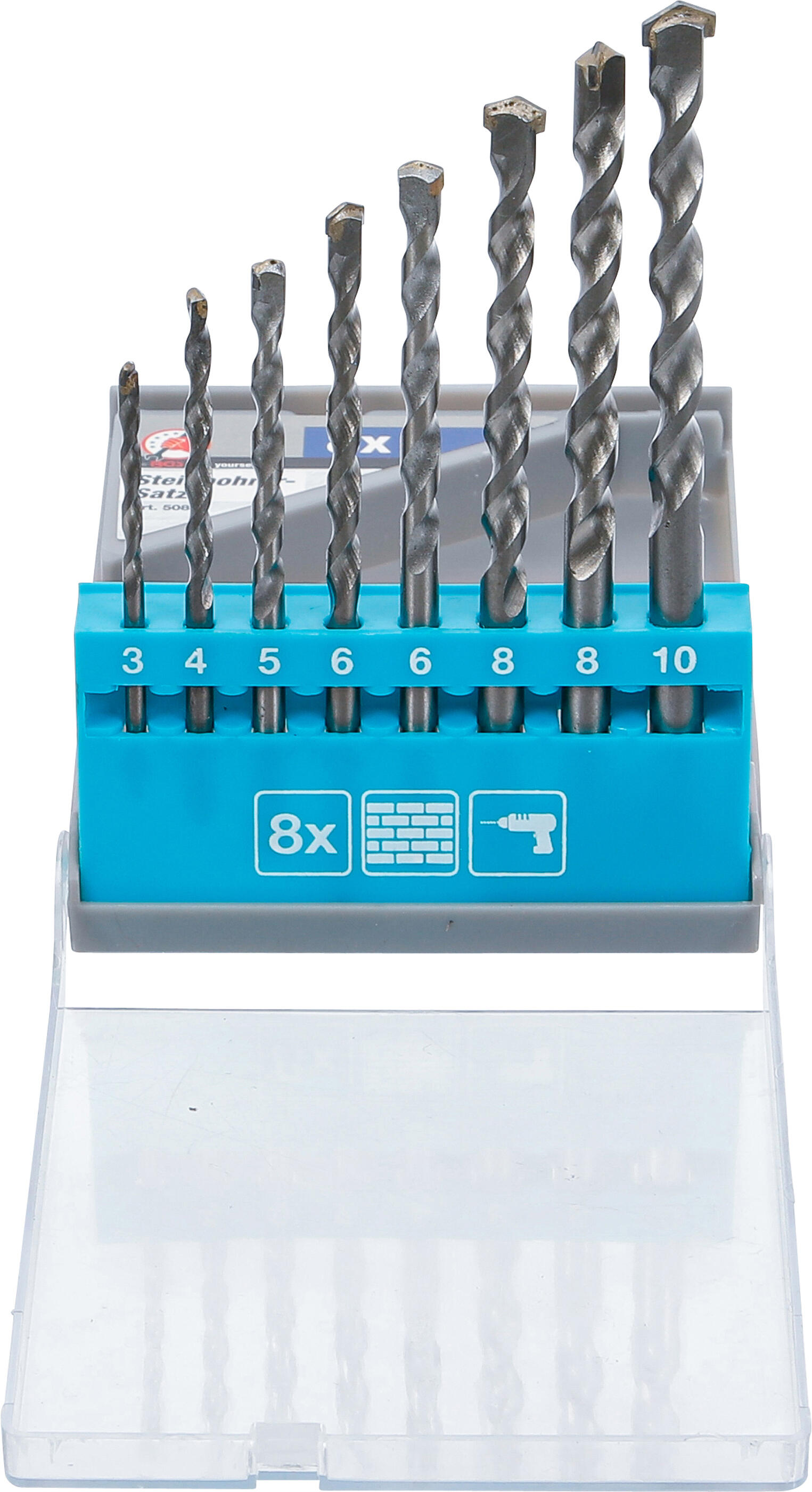 BGS technic Vrtáky do zdiva BGS 50806  pr. 3 až 10 mm. Sada 8 ks (BGS1050806)