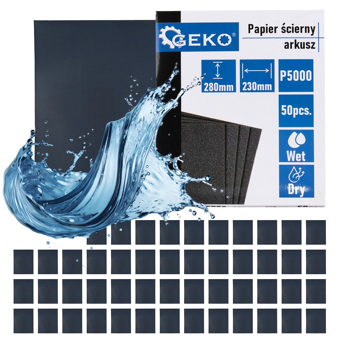 Voděodolný brusný papír – list 230 × 280 mm, zrnitost P5000 - 50 ks