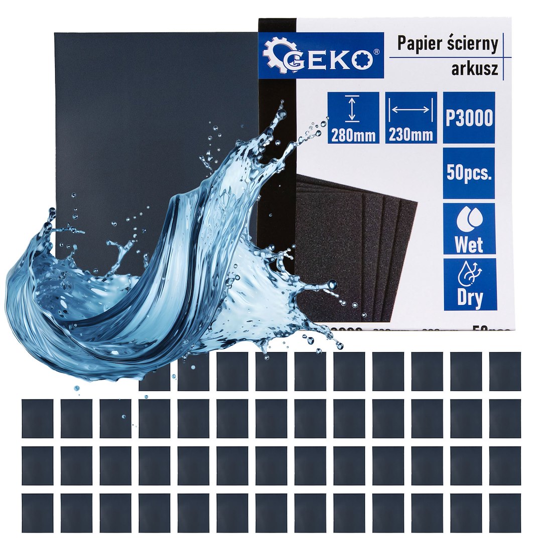 Voděodolný brusný papír – list 230 × 280 mm, zrnitost P3000 - 50 ks