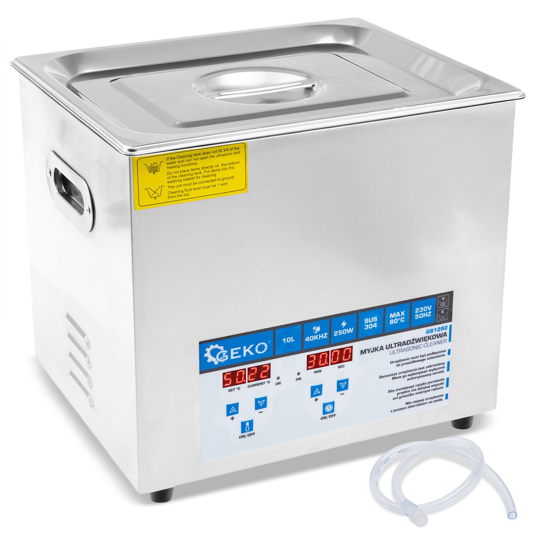 GEKO Ultrazvuková myčka 250 W, 10 l