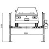 Parkovací čtyřsloupový zvedák 3500 kg - Golemtech