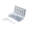 Závlačky pružinové, průměry 2-4 mm, sada 150 ks - BGS 8043