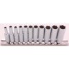 Hlavice nástrčné 1/4" 4,0-13,0 mm, prodloužené, na kolejnici - BGS 2221
