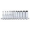 Hlavice 1/4” nástrčné prodloužené 12hranné, velikosti 4-13 mm, sada 11 ks - BGS 5251 02