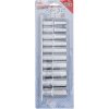 Hlavice nástrčné 1/2"; 3/8"-15/16" prodloužené palcové, na kolejnici,11ks - BGS 2435 04