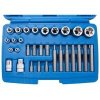 Bity TORX vel. T20-T75 a externí E-TORX vel. E4-E24, 30dílná sada - BGS 5025 99