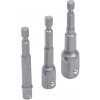 Adaptéry pro elektrické nářadí 1/4", 3/8", 1/2", 3ks - BGS 8204