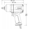 Pneumatický rázový utahovák 1/2" 1054 Nm, max. 1700Nm 9012EL-SPC - Hazet