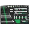 Modul - gola sada 1/4" a 1/2", 6hranné hlavice, s příslušenstvím - JONNESWAY S04H42165SV