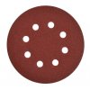 Brusné papírové kotouče, smirek, průměr 125 mm, 8 otvorů, různé hrubosti