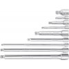Prodloužení výkyvná 1/4", 3/8" a 1/2", různé délky, sada 9 kusů - BGS 2253