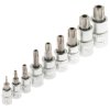 Nástrčné a zástrčné hlavice TORX, 1/4”, 3/8” a 1/2”, sada 60 ks - SATRA