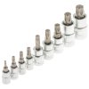 Nástrčné a zástrčné hlavice TORX, 1/4”, 3/8” a 1/2”, sada 60 ks - SATRA