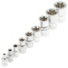 Nástrčné a zástrčné hlavice TORX, 1/4”, 3/8” a 1/2”, sada 60 kusů 3
