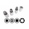Nástrčné a zástrčné hlavice TORX, 1/4”, 3/8” a 1/2”, sada 60 ks - SATRA