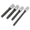 Hlavice na šrouby hlavy válců 1/2", profily TORX, TORX-E, XZN a RIBE, sada 9 ks - ASTA