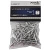 Trhací nýty hliník-ocel, 3,2 × 6,4 mm, s plochou hlavou, sada 100 kusů