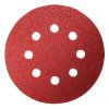 Brusné papírové kotouče - smirek, průměr 125 mm, 8 otvorů, různé hrubosti, sada 3 ks