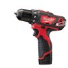Aku vrtačka - šroubovák 12V 2,0 Ah Li-Ion - Milwaukee M12 BDD-202C