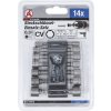Nástrčné hlavice 1/4" 6hranné, metrické a palcové, sada 14 ks