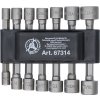 Nástrčné hlavice 1/4" 6hranné, metrické a palcové, sada 14 ks
