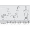 Hydraulický zvedák pojízdný 1,5 t, extra nízkoprofilový 70 - 610 mm, rychlozdvih - Kunzer
