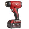 Aku horkovzdušná pistole 18V 5,0 Ah, rychlé zahřívání - Milwaukee M18 BHG-502C