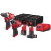 Sada aku nářadí 12V: utahovák, vrtačka, 2 baterie, nabíječka - Milwaukee M12 FPP2A-602X