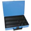 Kufr na spotřební materiál 330x230x50 mm, 6 přihrádek, plechový