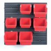 Závěsná stěna, držák se 7 boxy, 400x110x400 mm, plast - ORDERLINE