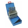 Sada vrtáků 19-dílná 1,00-10,00x0,5mm DIN338RTiHSSCo5 Lesklá, kovová krabička
