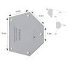 Úhlový magnet víceúhlový, nosnost 33kg - SPARTUS SP145-01-075