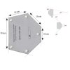 Úhlový magnet víceúhlový, nosnost 22 kg - SPARTUS SP145-01-050