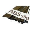 Svářecí dráty ABS, ploché, 8 mm, černé, 50 g