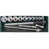 Gola sada 3/4", 6hranné hlavice, velikost 22-50 mm, 14 ks - JONNESWAY S04H6315SA