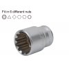Hlavice 1/2" multiprofilové (různé velikosti) Jonnesway SuperTech