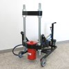Pneumaticko-hydraulický lis na svislé čepy nákladních vozidel, 80 t, pojízdný na vozíku 1