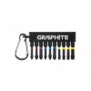 Sada rázových, úderových bitů 1/4", PH, PZ, TX, 10 ks, s karabinou - GRAPHITE 56H562