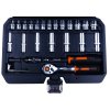 Gola sada 1/4", nástrčné a zástrčné hlavice, prodloužení, ráčna, 53 ks - NEO tools 10-006