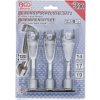 Otevřené očkové klíče na vstřikovací potrubí, 1/2", 14, 17, 19 mm, na liště - BGS 8450