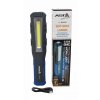 Dílenská montážní lampa, COB LED, 800 lm, nabíjecí, s magnety a háčky - ASTA