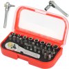 Gola sada 1/4", bity křížové, Imbus, ploché, torx, hlavice šestihran a ráčna, 30 ks