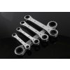Ráčnové klíče s přepínáním, ploché, 6-22 mm, 5 ks v držáku