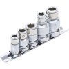 Adaptéry pro bity 1/4", 3/8" a 1/2", s aretační kuličkou, sada 5 dílů - BGS 70103 2
