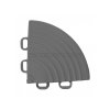 Plastový rohový nájezd k modulárním dlaždicím, 6,5 x 6,5 x 1,8 cm, tmavě šedá - Procarosa
